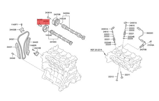 شیر OCV خودرو هیوندای کیا، شیر کنترل سوخت 24355-03HA0، آیونیک، النترا، نیرو